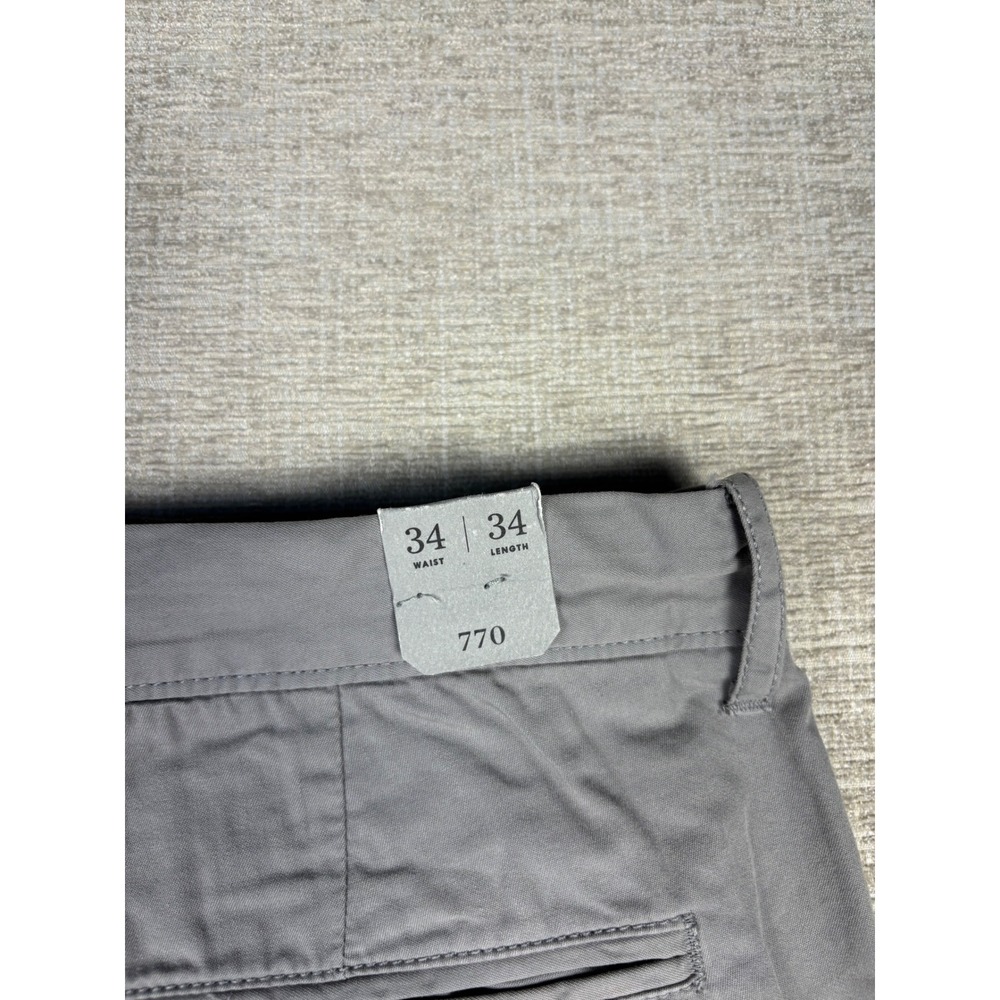 J.Crew 770 Straight Fit Chino Pants Mens 34x34 Grey Stretch Cotton Trousers - Picture 5 of 8